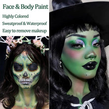 Green Cream Face Body Paint Stick - Face Paint Stick Sweatproof & Waterproof for Sport - Makeup Face Painting for Adults Fancy Dress SFX Cosplay Costumes Festivals Halloween (Forest Green)