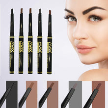 Maxdona Waterproof Retractable Long Lasting Eyebrow Eye Brow Black Case Chalk Pen Pencil CHARCOAL GREY Number 4