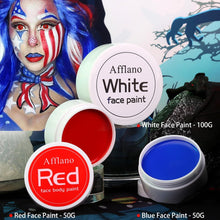 Clown Makeup Kit Large White Blue Red Face Body Paint, Afflano Pro Oil Based Body Painting+Brushes Sponges Clown Nose 20 PCS, for Halloween Makeup Clown Joker SFX Vampire Killer Cosplay Costume Party