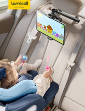 Lamicall Car Headrest Tablet Mount - [Aluminium Arm] 2024 Adjustable Car Tablet Holder, 360 Rotating Backseat Mount for Kids, for 2024 iPad Pro 13, Air 6, Mini, Tab, Phones, 4.7-13 Device - Black