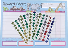 House of Card & Paper Reward Chart, 4 Charts and 225 Foil Star Shaped Stickers per Pack
