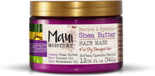 Maui Moisture Shea Butter Hair Mask for Dry Damaged Hair, 340g