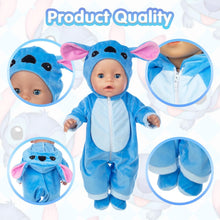 Doll Clothes Outfits Overalls for 14-17 Inch Baby Dolls, Doll Clothes with Hhanger Socks, Blue Doll Clothes for 35-45 cm New Baby Dolls Girls Birthday Easter Gifts