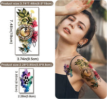 77 Sheets Temporary Tattoo, 17 Sheets Half Arm Flower Dream Catcher Cat Goldfish Fake Tattoos for Adults Shoulder Neck, 60 Sheets Tiny Waterproof Temporary Tattoos Realistic for Women Girls and Kids