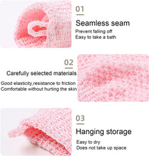 iJiZuo 2Pcs Exfoliating Wash Gloves, Scrub Gloves, Body Peeling Gloves, Natural Loofah Washcloth Exfoliating Glove, Also for Face, Legs, Ingrown Hair, Feet (Pink)