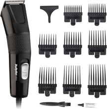 Babyliss 7755U Men Hair Clipper, Diamond Sharp Stainless Steel Blades, 8 Comb Guides, Mains Powered, Hair Styles at Home, Comb Included, Smooth & Precise, Black