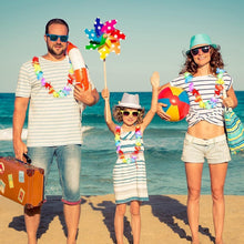 12 Pcs Hawaiian Garland, Hawaiian Fancy Dress Hawaiian Flower Lei Luau Aloha Hawaiian Garlands Necklaces Tropical Party Decorations Beach Theme Hawaiian Party Accessories for Adults Kids