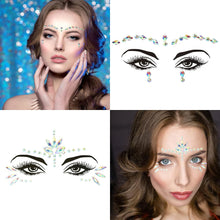 8Pcs Face Gems Glitter Stickers Gemstone for Festivals Party,Rhinestone Stick on Top Eyes,Self Adhesive Body Jewels Tattoos,Women Tattoos Accessories on Music Carnival Party Halloween Christma