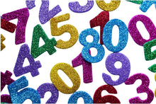 Kids B Crafty 100 Number Stickers - Glitter Foam Numbers for Childrens Crafts, Self-Adhesive Stickers for Scrapbooking, Card Making, and Decorating