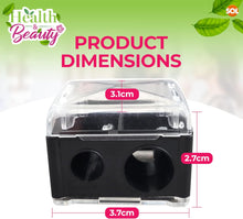 2pk Eyeliner Sharpener  2 Holes Makeup Sharpener for Big & Small Sized Eye Pencil Sharpeners  Eyeliner Pencil Sharpener Eyebrow Pencil Sharpener, Lip Liner Sharpener  Dual Make Up Pencil Sharpener