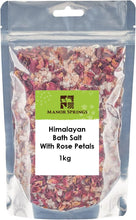 Himalayan Bath Salt with Rose Petals 1kg by Manor Springs