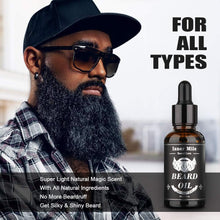 Isner Mile 2 Pack Beard Oil for Men with Castor Oil Serum Conditioner Light Magic Scent, Natural Premium Beard Growth Oil to Cure Beard Itch, Soften, Moisturizing & Strengthen Mustache