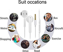 2 Pack Earphones, In-Ear Headphones Wired Earbuds, Noise Isolating Headset With Microphone, Compatible with Phone Pad Samsung HuaWei MP3 Players Smartphones and Laptops