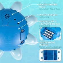 Jiosdo Baby Bath Toys, Octopus Spray Water Light Up Bath Toys, Automatic Induction Water Toys, Bath time shower Bathtub toys Gifts for Toddlers Girls BoysBlue