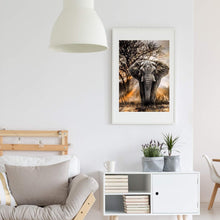 LJHOME 5D Diamond Paint Kits Full Drill, Elephant Crystal Rhinestone Diamond Embroidery Art Pictures, DIY Arts Craft Supply for Adults, Kids, Home, Wall Decor