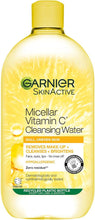 Garnier Micellar Vitamin C Water For Dull Skin 700ml, Brightening & Glow-Boosting Face Cleanser & Makeup Remover