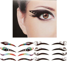 kilofly 8 Sets Temporary Eye Tattoo Makeup Transfer Stickers Crystal Gem Liners