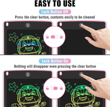 GUYUCOM LCD Kids Doodle Board, 8.5 Inch Electronic Writing Tablet with Lock Function, Erasable Doodle Drawing Pad for Kids Toys Birthday Gifts (Pink)