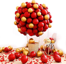 DUGEHO Balloon Arch Kit, 107-Pack Balloon Arch Wreath Kit, Ruby Red and Gold Balloons, Balloon Decorations Birthday Wedding Anniversary Party Graduation