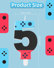 Game Controller Birthday Candle, Gaming Party Candle,Boys Girls 9th Birthday Candle,Blue Red Number 9 CandleGame Controller Cake Topper for Birthday Decorations Party Supplies,Game Theme Decorations