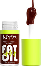 NYX Professional Makeup Lip Gloss, High Shine, Non-Sticky FInish, 12 Hours Hydrating, Fat Applicator, With Squalane, Raspberry and Cloudberry Oils, Fat Oil Lip Drip, Shade: Status Update