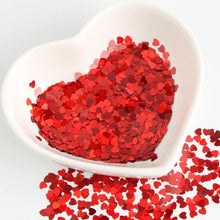 1100 Pcs Red Heart Shaped Confetti Metallic Glitter Foil Love Heart Confetti Hearts Table Confetti Table Decorations for Wedding Engagement,Anniversary,Baby Shower,Birthday Party Decorations,30g