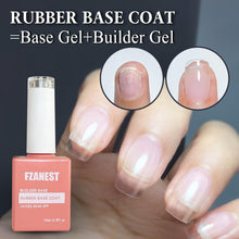 FZANEST Builder Base in a Bottle For Nails Kit,Gel Nail Polish Rubber Base Gel For Nails Set,Brush on Builder Base Gel,Elastic Rubber Base Coat,5 in 1 Strengthen/Extension Gel Polish