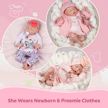 JIZHI Reborn dolls - 17-Inch Handmade Realistic Baby Dolls Soft Cloth Body with Toy Accessories, Reborn Baby Dolls Like a Lifelike Baby(Sleeping baby)