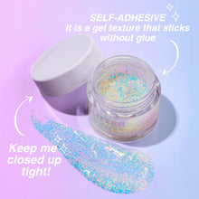 LANGMANNI 2Pcs Holographic Body Glitter Gel for Body, Face, Hair and Lip.Color Changing Glitter Gel Under Light. Vegan & Cruelty Free-1.35 oz/pcs (1 Golden Ocean+2 Sparkling Pink)