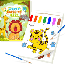 LIKYMO Water Colouring Book for Children - Water Painting Books for Kids Easter Gifts for Kids, Watercolour Paint Set Magic Painting Book Easter Crafts Gifts (Animals)