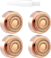 Hair Remover Replacement Heads Compatible with Gen 2 Finishing Touch Flawless Facial Hair Removal Tool, Facial Hair Remover Replacement Heads for Women, 4 Count, Rose Gold