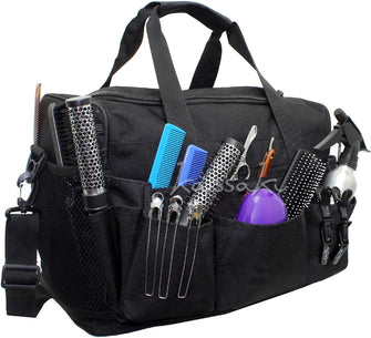 Hairdressing Designer Session Bag Large Mobile Hairdresser Barber Kit Holder in Black