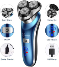 Hatteker Electric Shaver for Men Rotary Shaver Electric Razor Beard Trimmer Nose Hair Trimmer Cordless Wet Dry Face Brush 4 in 1