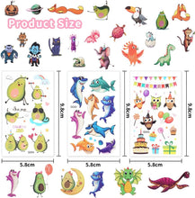 ACWOO Temporary Tattoo for Kids, 60 Sheets Mermaid Animal Dinosaur Cartoon Tattoo Stickers, Waterproof Cartoon Fake Tattoo Stickers Set for Boys Girls Birthday Gift Party Bag Filler