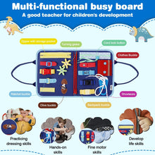 JHkim Busy Board Montessori Toys, Baby Toys for 1 2 3 4 Year Old Boys Girls, Sensory Toys for Toddlers Age 1-4, Educational Toys Busy Book Learning Activities, Kids Gifts Travel Toys for Airplane Car