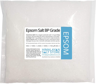 Epsom Salt Food Grade  100g,250g,1kg,2kg,5kg,10kg,25kg  Bath Salt, Muscle Soak, Garden (KG 1)