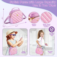 Hohosunlar Girl Purse with Accessories, My First Purse Set - Pretend Makeup Handbag Diary Unicorn Eye Mask Wallet Toy Phone Credit Card Kids, Princess Pretend Play Birthday Gift Toy for Girl Age 3+
