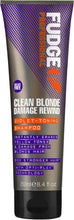 Fudge Professional Clean Blonde Damage Rewind Shampoo, Intense Purple Toning for Blonde hair, Bond Repair Technology, Sulfate Free, 250 ml