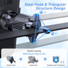 Blukar Car Phone Holder, Air Vent Car Phone Mount Cradle for 360 Rotation, Upgraded Ultra Stable Hook Clip - One Button Release Function for iPhone, Galaxy All 4.0''-7.0'' Smartphones