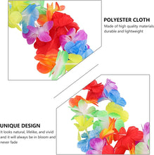 12 Pcs Hawaiian Garland, Hawaiian Fancy Dress Hawaiian Flower Lei Luau Aloha Hawaiian Garlands Necklaces Tropical Party Decorations Beach Theme Hawaiian Party Accessories for Adults Kids