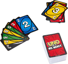 Mattel Games UNO Show em No Mercy Card Game for Kids, Adults & Family Parties and Travel With Extra Cards, Special Rules and Tougher Penalties., HWV18