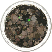 Chunky Holographic Glitter by Moon Glitter - Black - Cosmetic Festival Makeup Glitter for Face, Body, Nails, Hair, Lips - 3g