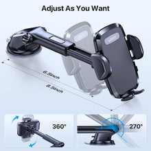 LOTUNY Car Phone Holder, Universal Mobile Phone Holder for Car, 3 in 1 Car Mount for Dashboard Windshield Air Vent, Compatible with iPhone Samsung Google and All 4.0 to 7.2 inches Smartphones
