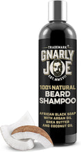 Gnarly Joe Beard Shampoo for Men - 250ml - Moisturise and Soften African Black Soap - Shea Butter - Coconut - beard wash for men - beard soap - Beard Dandruff Shampoo (Shea Butter and Coconut)