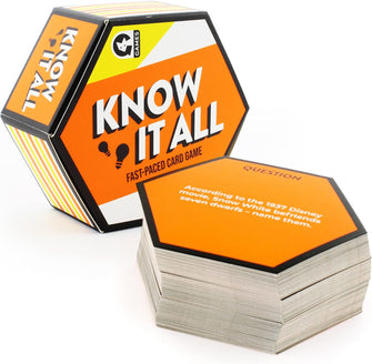 Ginger Fox Know It All Travel-Sized Family Card Game  Fast-Paced Trivia Quiz for Ages 8+  Easy Way To Entertain The Kids  Great Gift Idea For Nights In