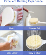 HORJOR Back Scrubber, Shower Brush with Long Handle, Back Scrubbers for Use in Shower, Bath Brush for Men and Women