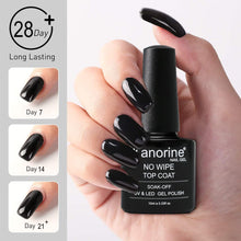 Kanorine Base and Top Coat Gel Nail Polish Set, UV LED Soak Off Gel Nail Polish No Wipe Top Coat Base Coat, Gel Nail Varnish Lacquer Manicure Nail Salon Set,Glossy Shine Long Lasting 10mlx2