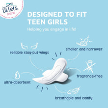 Lil-Lets Teens Day Pads X 70, Petite Towels For Girls & Teenagers, With Wings, For Light to Medium Flow, Unscented, Soft & Breathable, First Period Sanitary Towels, 5 Packs of 14 Pads - Bulk Pack