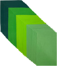 Craft Felt Fabric, 20x30cm Felt for Crafts, 4 Colours 40 Pieces Colour Felt Sheets for DIY Decorations and Party Projects (Green Series)