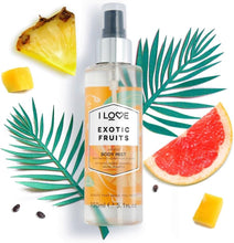 I Love Exotic Fruits Scented Body Mist, Formulated With Natural Fruit Extracts Which Offer a Burst of Fragrance, FastDrying Refreshment Throughout the Day, VeganFriendly 150ml